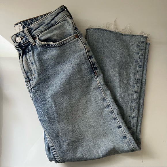 TOPSHOP Petite Straight Cropped Jeans Size 25 - Picture 2 of 9